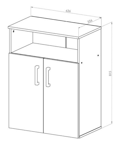 Mueble Multifuncion Porta Microondas Dielfe 2 Puertas 1