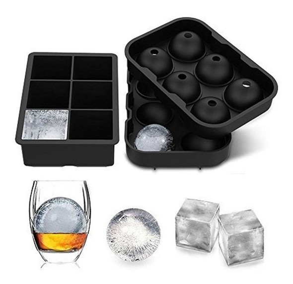 Bandejas De Cubitos De Hielo Grandes Bolitas De Hielo Con Ta 0