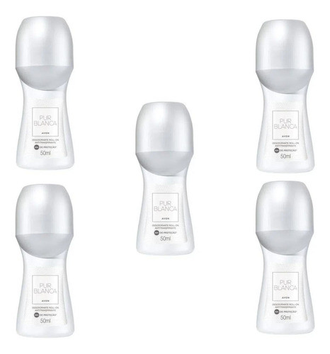 Kit Desodorante Roll-on Pur Blanca 50ml (5 Unidades) - Avon 0