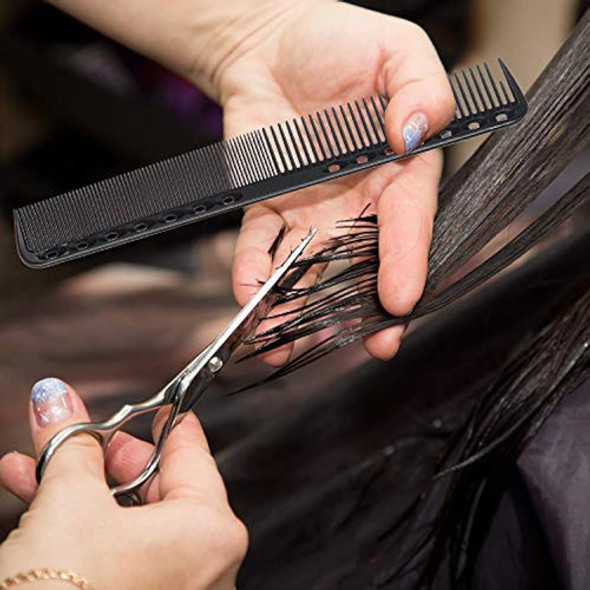 12 Piezas De Carbono Peine De Corte Fino Peine De Peluquería 0