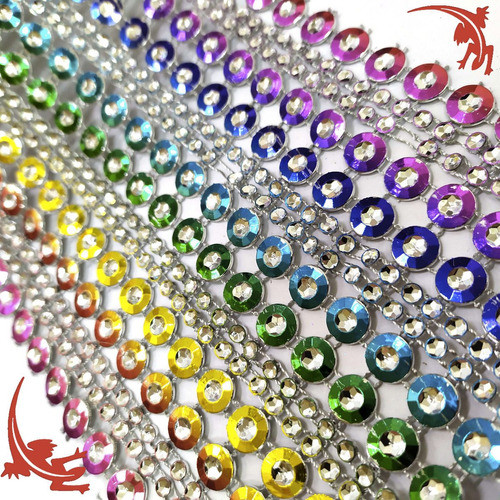 Galon Falso Strass #a-776mix Souvenir Torta Confeccion 9 Mtr 0