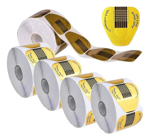 5x 500un Moldes Adesivo Coração Papel Unha Manicure 1