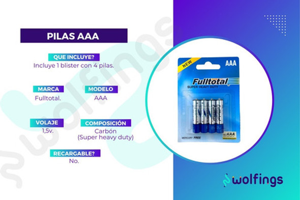 Pack X 40 Pilas Aaa Super Heavy Duty Fulltotal P/ Controles 1