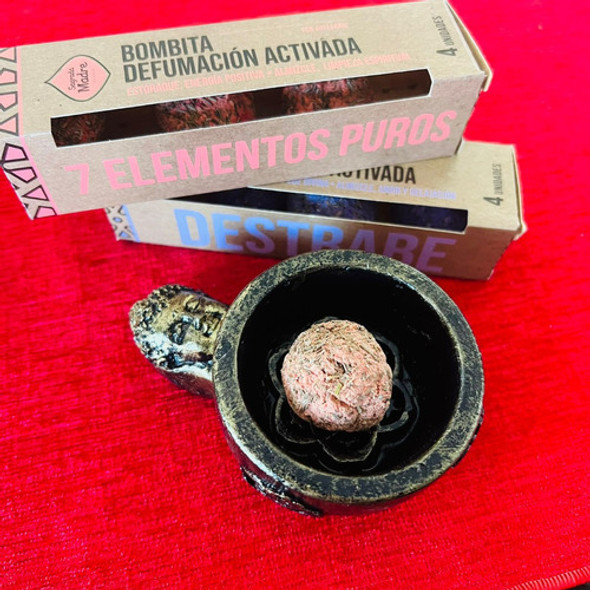 Sahumador Om De Yeso Con Bombita De Sagrada Madre. Sahumar 1 Sahumador Om De Yeso Con Bombita De Sagrada Madre. Sahumar 1