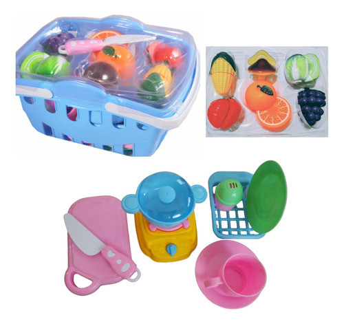 Canasta De Frutas Y Verduras Con Abrojo Y Accesorios 1