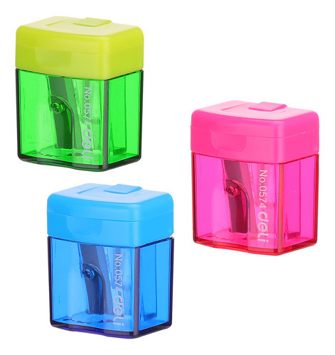 Sacapuntas Deli Cubic 1 Boca Con Deposito Display X72 Uni 0