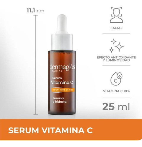 Kit Facial Dermaglós Serum Vitamina C + Protector Fps 50 1