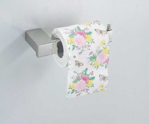 Porta Papel Higiênico + Gancho Inox Polido Linha Premium 1