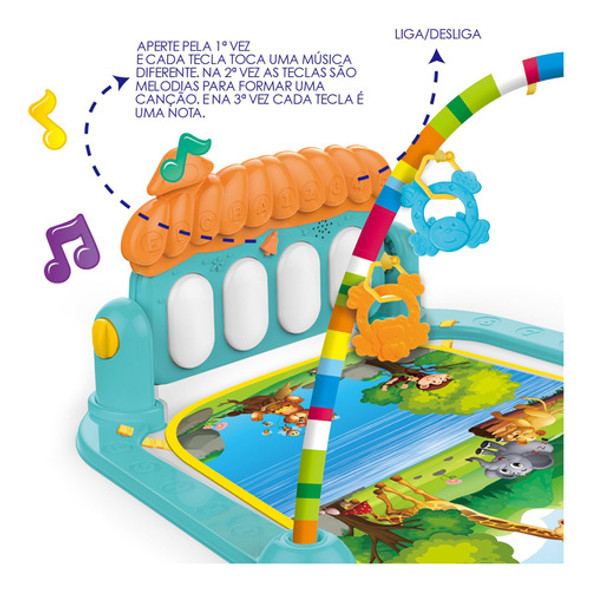 Ginásio Tapete Atividades Infantil Musical Safari Replaykids 1 Ginásio Tapete Atividades Infantil Musical Safari Replaykids 1