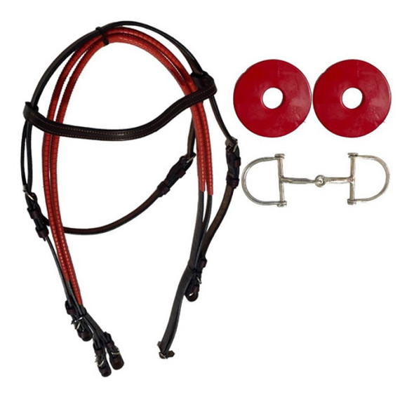 Cabezada Y Riendas De Suela Con Goma Turf Carrera Freno 0