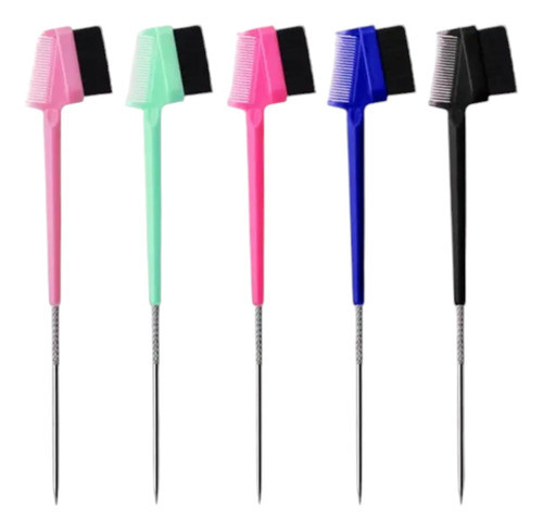Kit /4 Unds Pente Escova Baby Hair 3 Em 1 Com Cabo De Metal 0