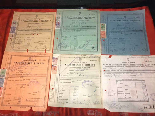 Antiguo Impuesto Contribucion Directa Santa Fe Año 1940 Lote 0