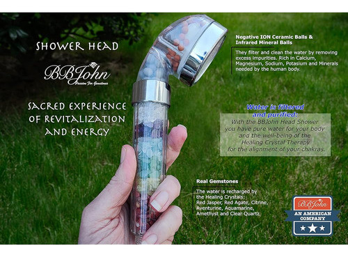 Chakra Crystal Shower Head Led Lights. Cambio De Color. Pied 1