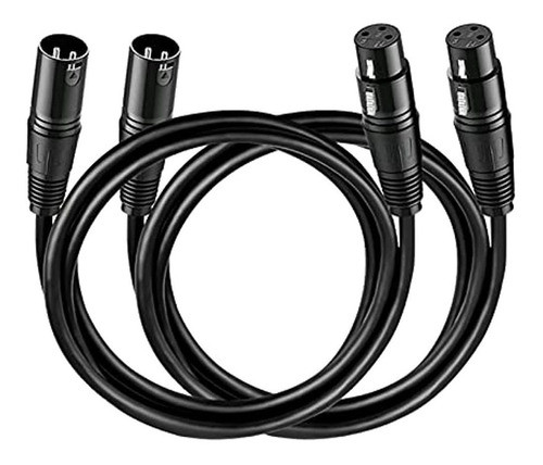 Cable Xlr, Cable De Micrófono Vandesail De 3 Pies, Paquete D 0