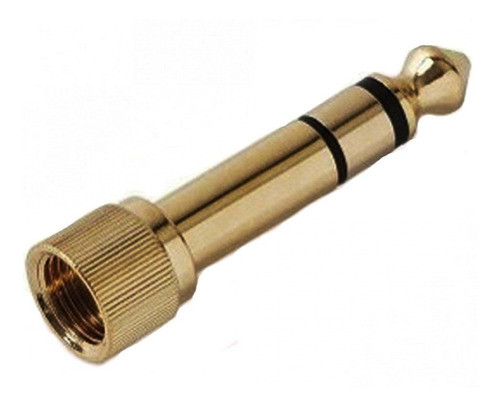 Adaptador Auricular  Dorado A Rosca Mini Plug  A Plug Stereo 0