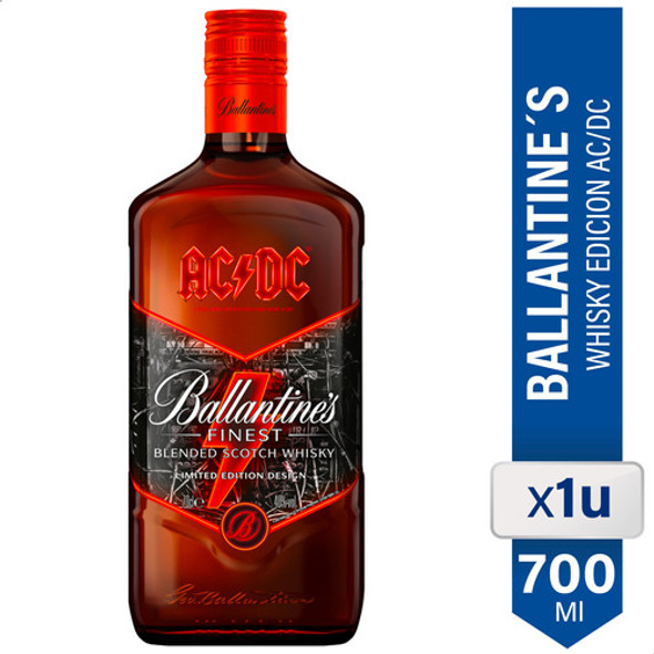 Whisky Ballantines Finest Edicion Limitada Ac/dc - 01almacen 0