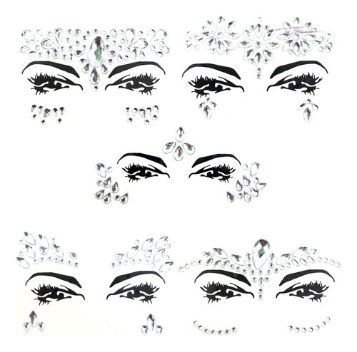 Stickers Adhesivos Pack X2 Para Rostro O Cuerpo 8,5 X 6 Cm 1