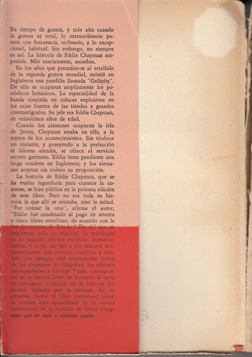 Espionaje Y Traicion 2ª Guerra Mundial Eddie Chapman 1955 1