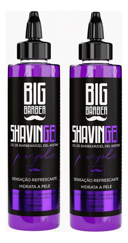 Shaving Gel Barbear Bisnaga Big Barber Purple Fardo 2 Unidad 0