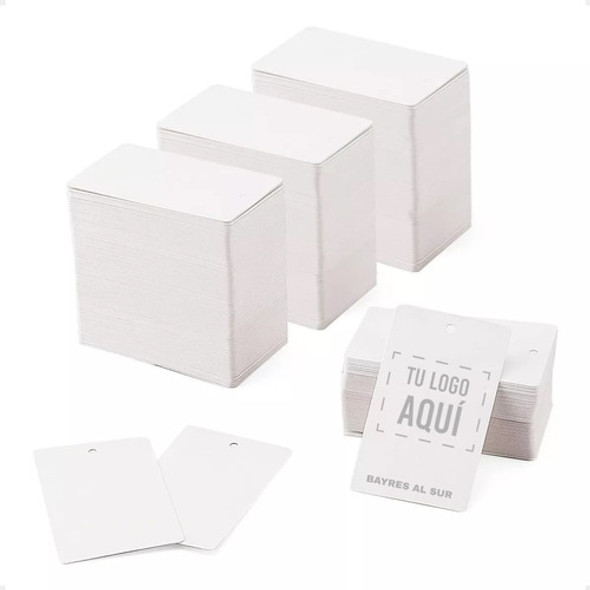 Etiquetas Para Ropa Tag Colgante Tu Logo 6x8cm 500 Unidades 0