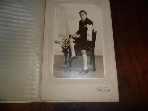 Foto Fotografia Niño Primera Comunion Caliz Religion 1938 0