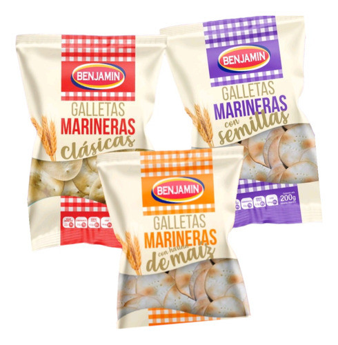 Galletas Marineras Benjamin Con Semillas 10 X 350gr 0