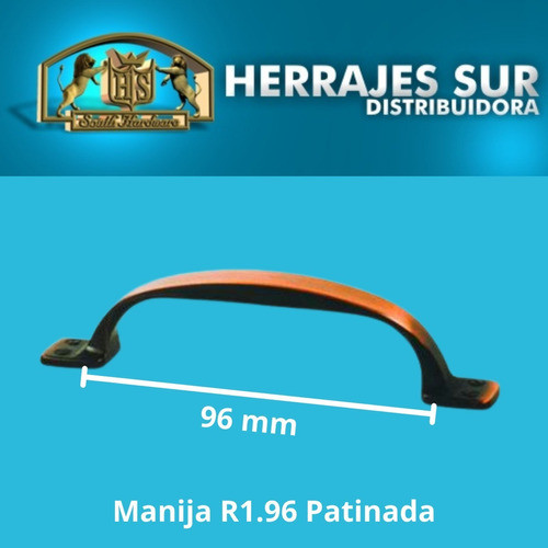 Manija R1.96 Patinada Cajón Puerta Mueble Vintage Estilo X 8 1