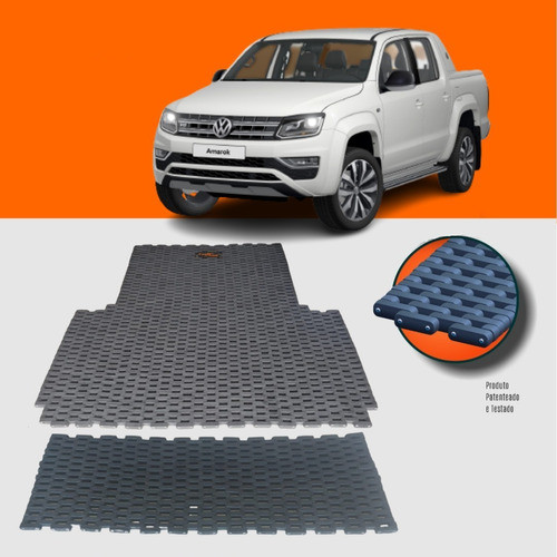Tapete Caçamba + Tampa Traseira Carpetruck Amarok C. D. 1