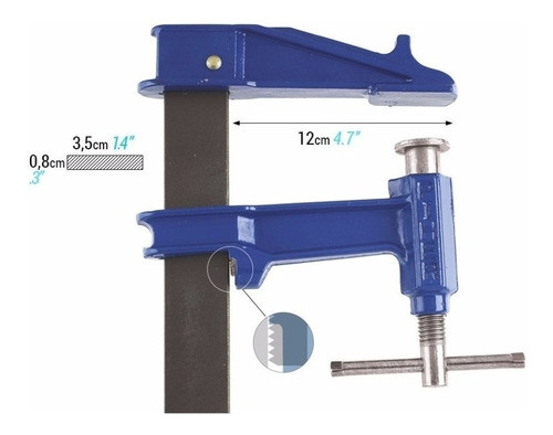 Prensa Carpintero Profesional F 120x 1500mm - Piher España 1