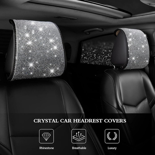 Dyshuai 2 Piezas Bling Cubiertas De Reposacabezas De Coche P 1