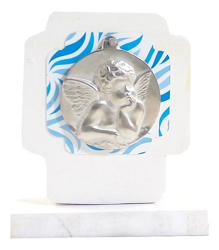 Cruz Repisero Bautismo Nene Madera Zamac Y Plata 9 Cm 0