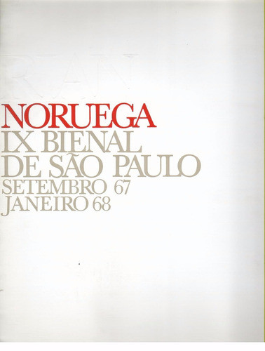 Catálogo / Johannes Rian ( Noruega : 9a. Bienal Sao Paulo ) 0