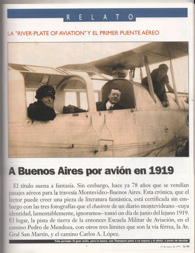 1919 River Plate Aviation Puente Aereo Montevideo Baires 0