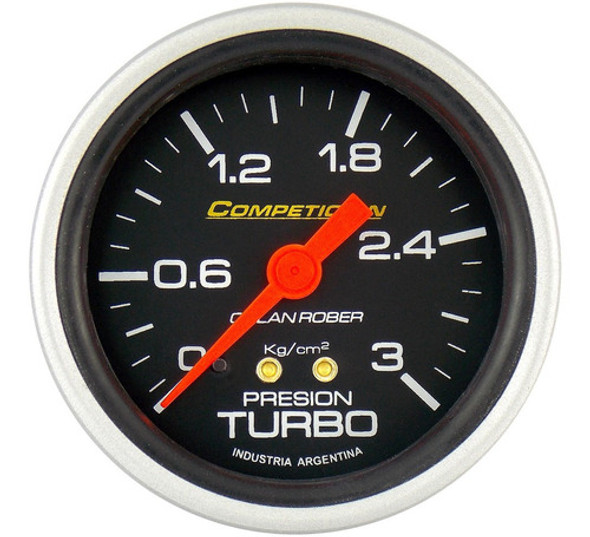 Manometro Presion De Turbo Escala: 0-3 Kg/cm2 Fondo Negro 0
