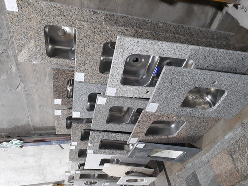 Mesada De Granito 1,21 X 0,61 + Bacha Doble + Envío Gratuito 1