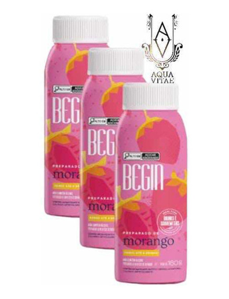 Preparado P/ Bebidas Morango Kit 3 Und Begin 180g 0 Preparado P/ Bebidas Morango Kit 3 Und Begin 180g 0
