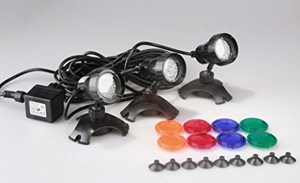 Shkerry Aqua 3 * 1w Estanque Sumergible Luz Led + 3 Estacas 1