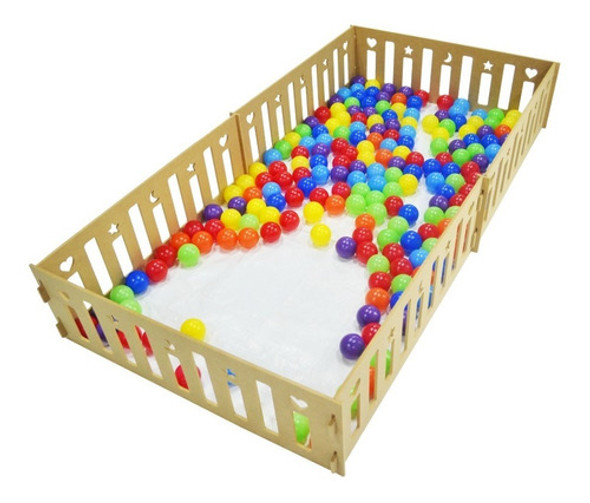 Pelotero Corralito Corral Madera + 200 Pelotas 200x100x33cm 0 Pelotero Corralito Corral Madera + 200 Pelotas 200x100x33cm 0