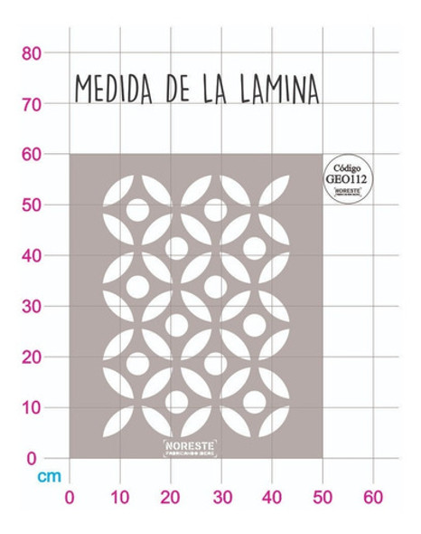 Stencil Geometrico Geo112 Decoracion Pared Piso Telas 50x60 1