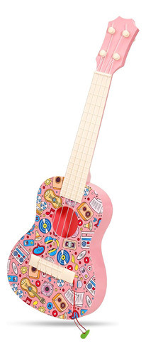 Ukulele De 53 Cm Para Niños, Guitarra De 4 Cuerdas Con Púa, 0