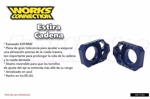 Estira Cadena Kxf Rmz Works Connection Azul Avant Motos 1