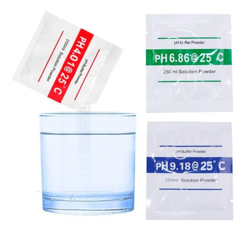 Combo Tres Sobres Buffer Ph 4.01 6.86 Y 9.18 Para Phmetro 1
