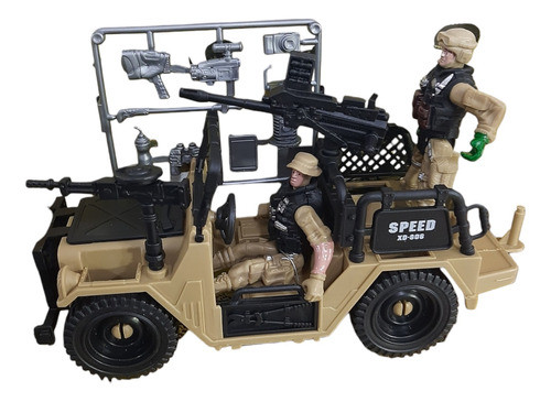 Set Militar Juguete Mediano Jeep Con Soldados Toys Palace 0