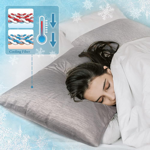 Fittia Cooling Pillow Cases 2 Pack, Queen Size Q-max 0.45 Fu 1