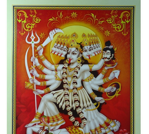 Pôster Gravura Imagem Papel Divindade Hindu Kali Gg2 1
