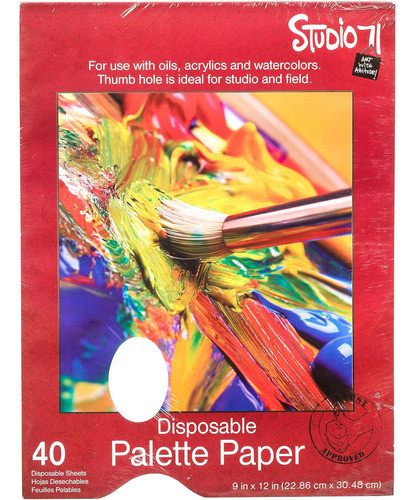 Paleta De Arte 23cm X 30cm Con 40 Hojas Estudio Y Creación 0