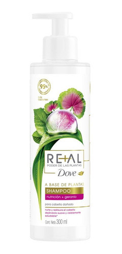 Shampoo Dove Poder De Las Plantas 300 Ml Geranio 0