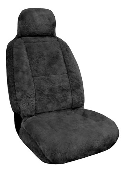 Cubierta De Piel De Oveja Para Asiento De Auto. Color Gris 0
