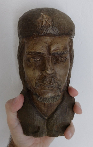 Busto Tallado En Madera Del Che Guevara 0