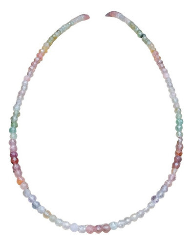 Turmalinas Sandía Facetadas De 3mm Y 55 Cm De Largo Plata925 0